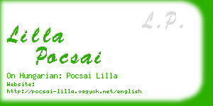 lilla pocsai business card